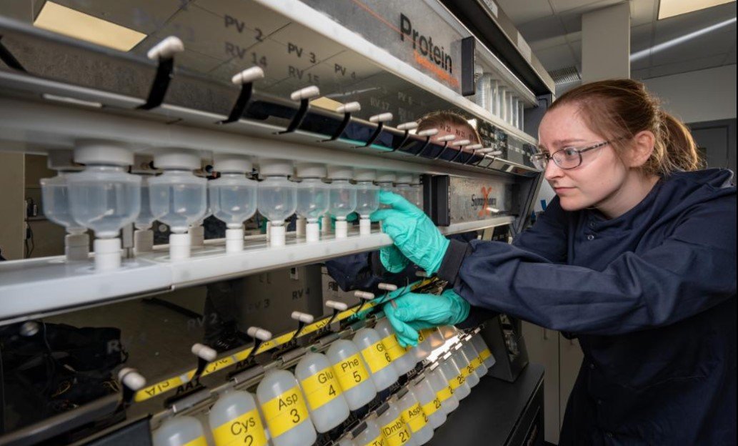 Laboratory analytical equipment supporting peptide screening and research
